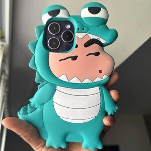 iPhone 13 Pro Max/14 pro max cute  green soft silicone dinosaur 3d case